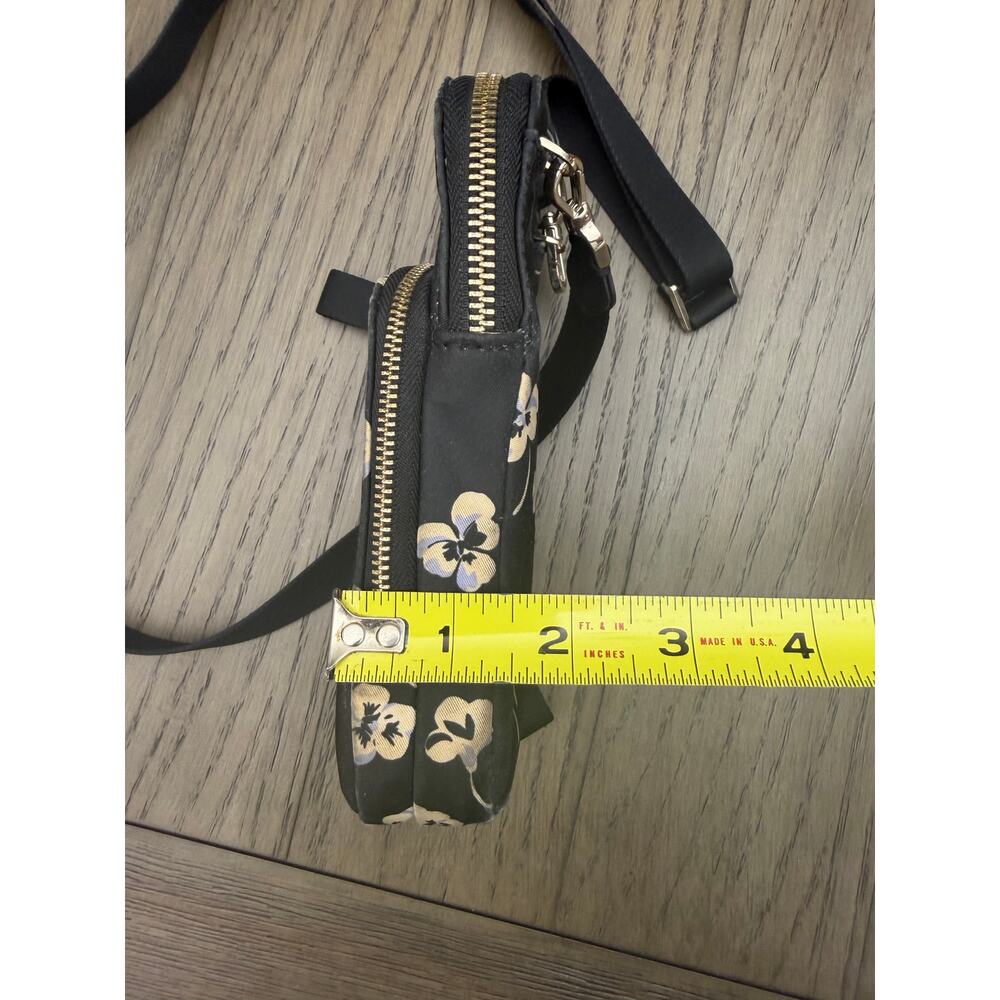 Kate Spade Nylon Floral Crossbody Phone Bag Black - Picture 12 of 12